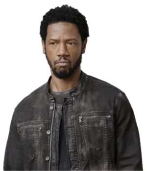  	Colony Tory Kittles Black Distressed Leather Jacket