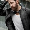  	Tom Clancy’s Jack Ryan Black Leather Jacket