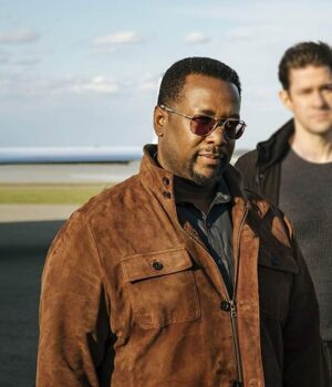  	Tom Clancy’s Jack Ryan James Greer Brown Leather Jacket