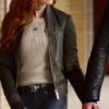  	Shadowhunters Katherine Mcnamara Black Bomber Jacket