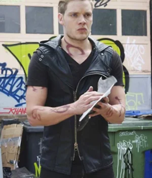  	Shadowhunters Dominic Sherwood Biker Leather Vest