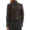  	Shadowhunters S03 Clary Fray Black Leather Jacket