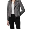  	Fate The Winx Saga Bloom Suede Gray Leather Jacket
