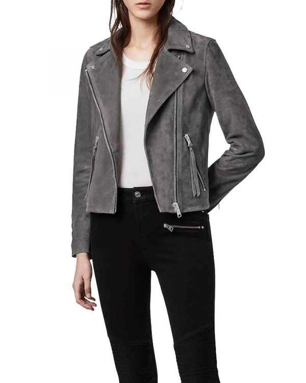 Fate The Winx Saga Bloom Suede Gray Leather Jacket Fate The Winx Saga Bloom Suede Gray Leather Jacket
