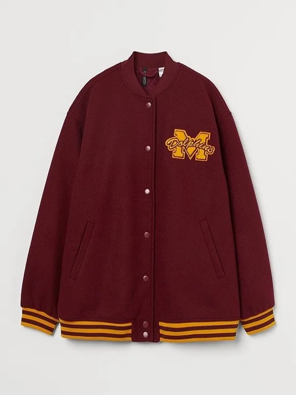 Fate The Winx Saga S02 Aisha Burgundy Varsity Jacket Fate The Winx Saga S02 Aisha Burgundy Varsity Jacket