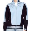  	Aisha Fate The Winx Saga Blue Studded Bomber Jacket