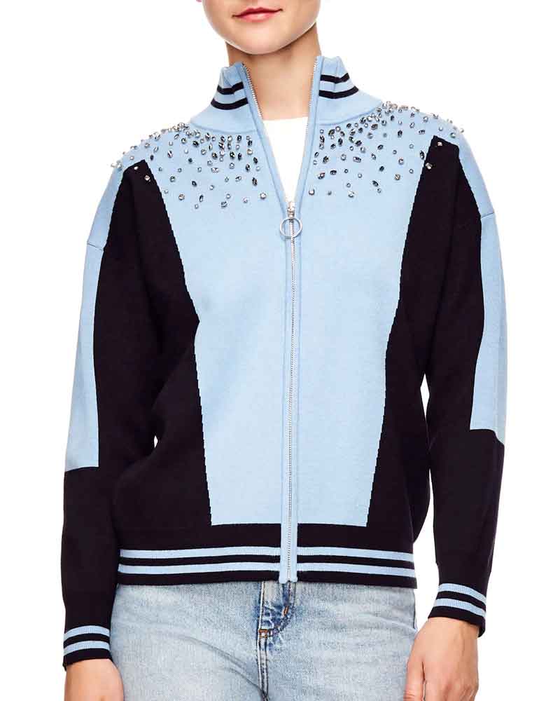 Aisha Fate The Winx Saga Blue Studded Bomber Jacket Aisha Fate The Winx Saga Blue Studded Bomber Jacket