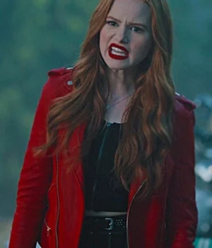  	Cheryl Blossom Riverdale S03 Ep03 Red Biker Leather Jacket
