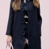  	Riverdale Veronica Lodge Black Scalloped Coat