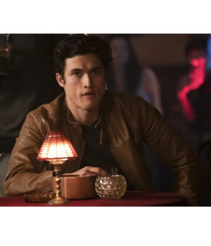  	Riverdale S3 Charles Melton Brown Cafe Racer Leather Jacket