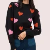  	Cheryl Blossom Riverdale S04 Black Heart Sweater