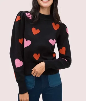  	Cheryl Blossom Riverdale S04 Black Heart Sweater