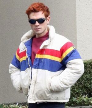  	Riverdale Archie Andrews White Puffer Jacket