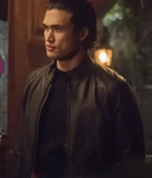  	Riverdale S5 Reggie Mantle Cafe Racer Black Leather Jacket