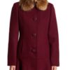  	Camila Mendes Riverdale Maroon Shearling Fur Coat
