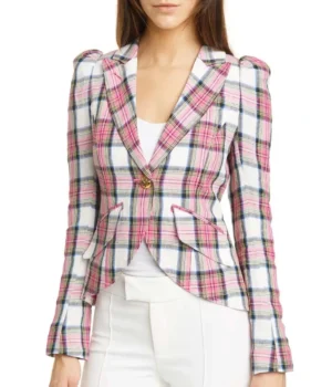  	Riverdale S05 Toni Topaz Pink Checked Plaid Blazer