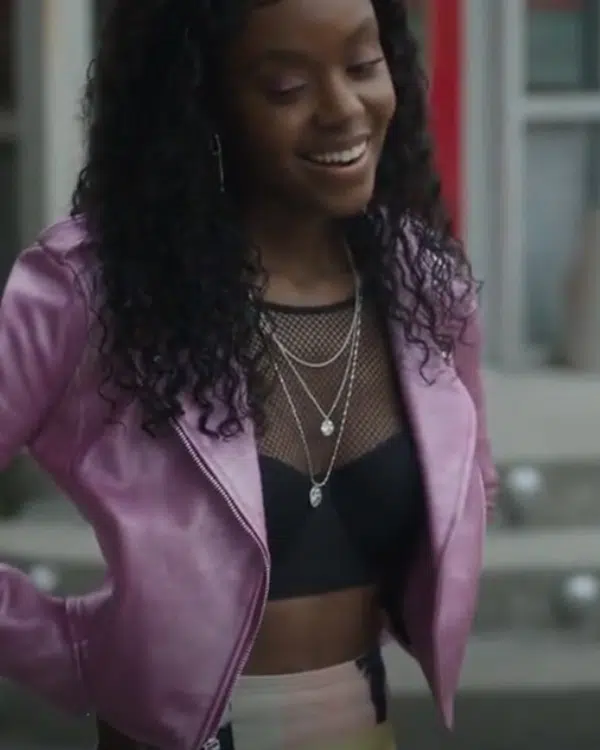 Riverdale S05 Ashleigh Murray Pink Biker Leather Jacket Riverdale S05 Ashleigh Murray Pink Biker Leather Jacket