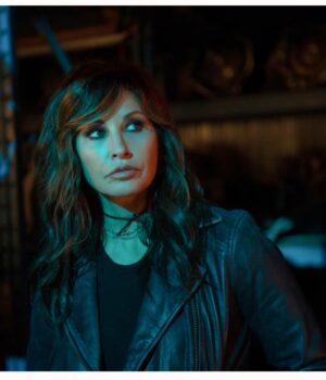  	Riverdale Gladys Jones Black Biker Leather Jacket