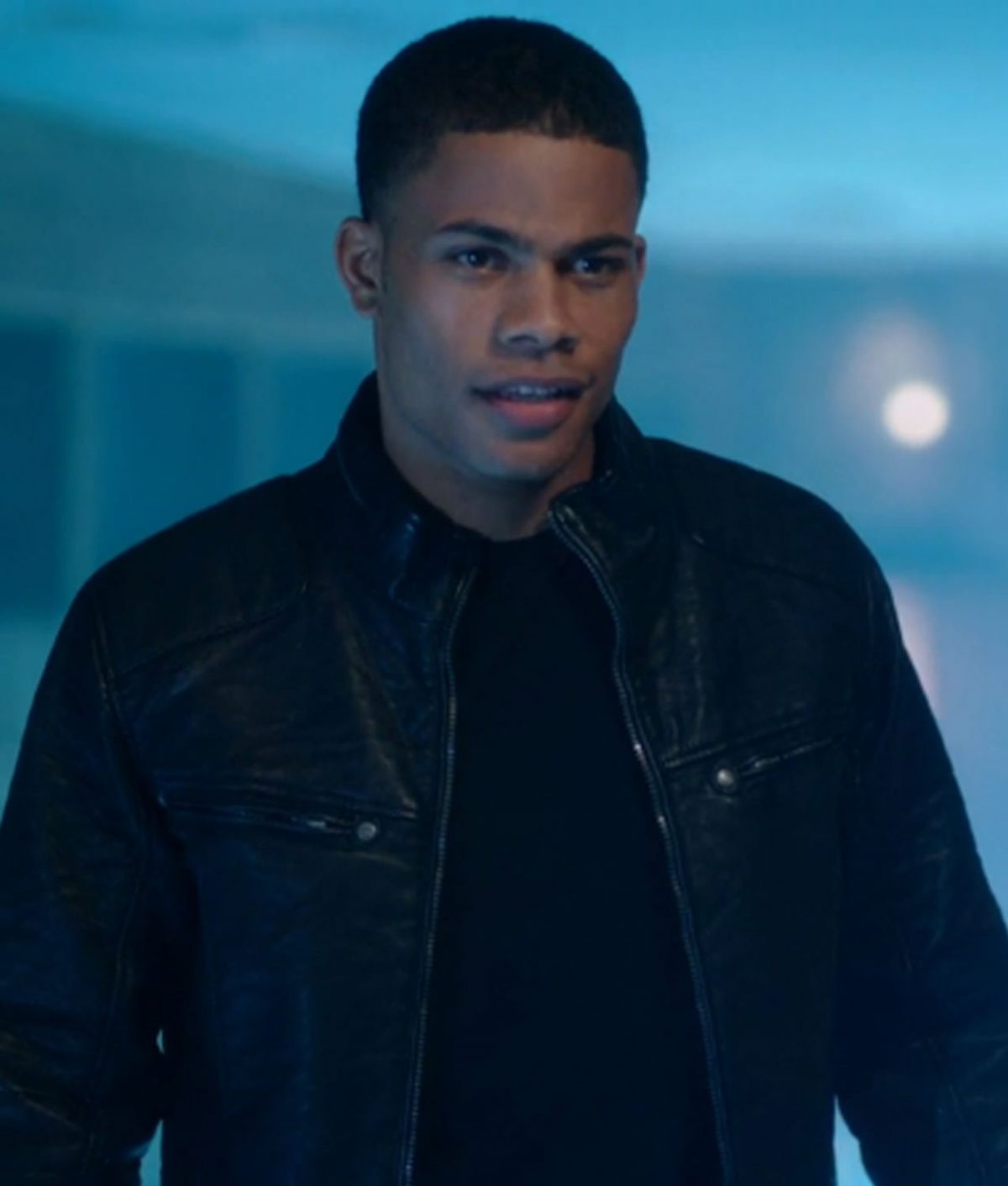 Riverdale Chuck Clayton Cafe Racer Biker Leather Jacket Riverdale Chuck Clayton Cafe Racer Biker Leather Jacket