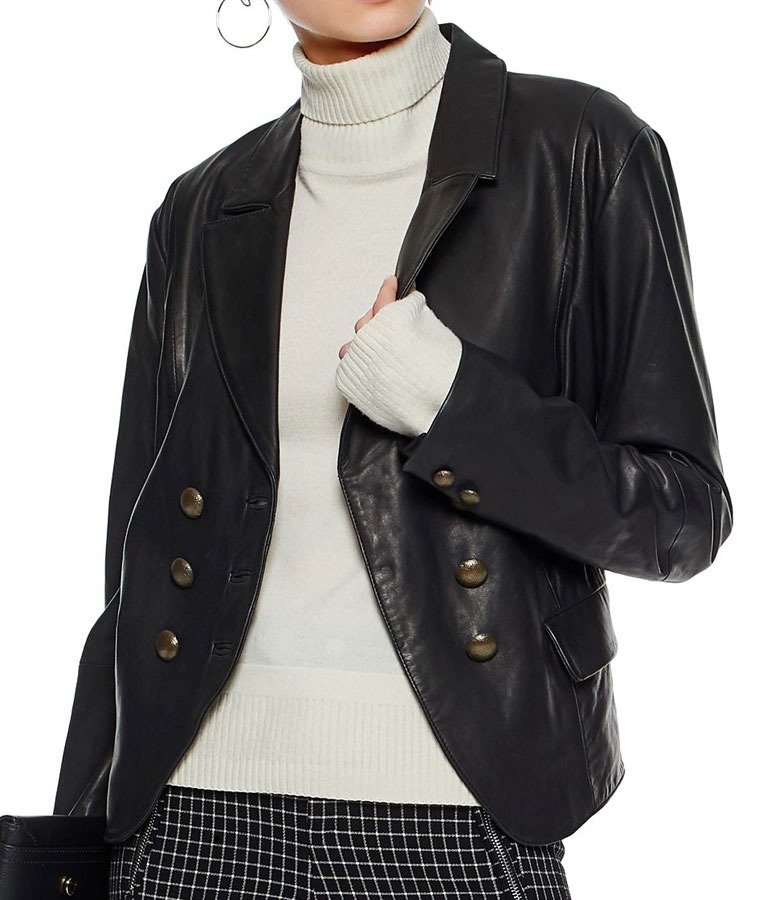 Madchen Amick Riverdale Alice Cooper Leather Black Blazer Madchen Amick Riverdale Alice Cooper Leather Black Blazer