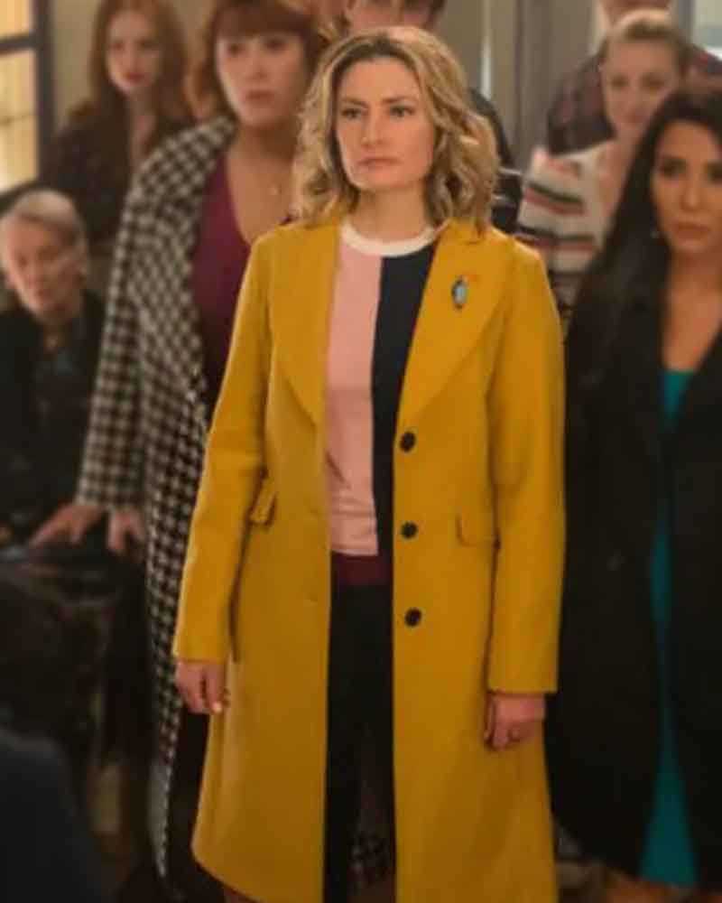 Riverdale Alice Cooper Yellow Long Trench Coat Riverdale Alice Cooper Yellow Long Trench Coat