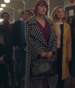  	Molly Ringwald Riverdale Black and White Trench Coat
