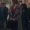  	Molly Ringwald Riverdale Black and White Trench Coat