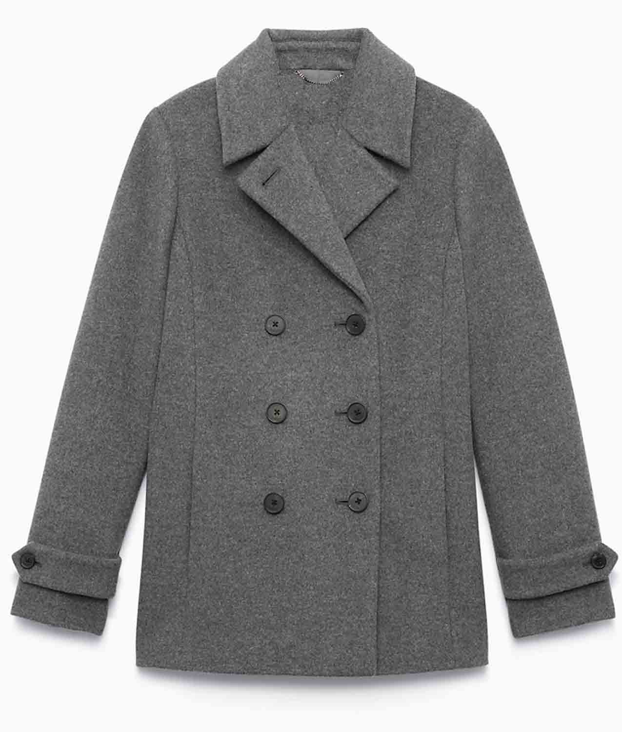 Riverdale S02 Betty Cooper Grey Double Breasted Wool Coat Riverdale S02 Betty Cooper Grey Double Breasted Wool Coat