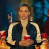  	Lili Reinhart Riverdale S04 Blue and White Bomber Jacket