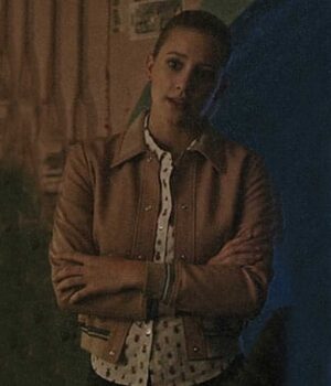 	Betty Cooper Riverdale Brown Leather Bomber Jacket