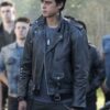  	Riverdale Sweet Pea Black Biker Leather Jacket