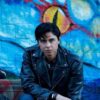  	Riverdale Sweet Pea Black Biker Leather Jacket