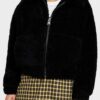  	Riverdale S05 Toni Topaz Black Faux Shearling Jacket
