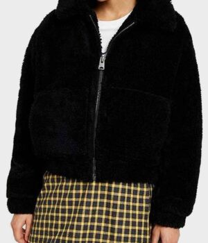  	Riverdale S05 Toni Topaz Black Faux Shearling Jacket