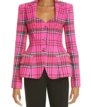  	Bel-Air S1 E2 Hilary Banks Pink Plaid Blazer Jacket