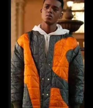  	Bel-Air Will Smith S01 E05 Grey Orange Puffer Jacket