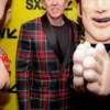  	Nicolas Cage The Unbearable Weight of Massive Talent Plaid Pea Coat