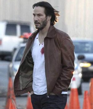  	John Wick Movie Brown Leather Jacket