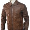  	John Wick Movie Brown Leather Jacket