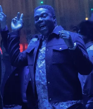  	The Afterparty S1 E3 Aniq Black Trucker Jacket