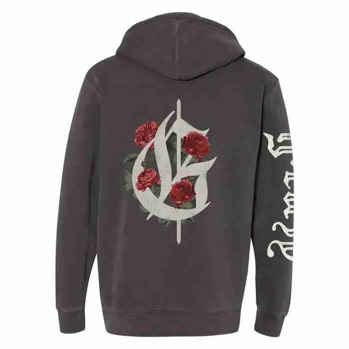 G-Eazy Floral Red Rose G Letter Hoodie G-Eazy Floral Red Rose G Letter Hoodie