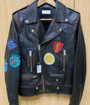  	G Eazy Saint Laurent Moujik Love Lou Lou Leather Jacket