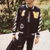  	G-EAZY Black and White W Patches Varsity Jacket