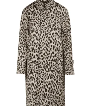  	G-Eazy Leopard Print Long Faux Fur Coat