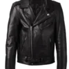  	G-Eazy Asymmetrical Zipper Black Leather Jacket