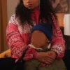  	Hannaha Hall The Chi S5 E1 Pink Bomber Jacket