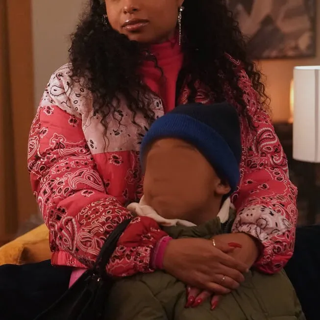Hannaha Hall The Chi S5 E1 Pink Bomber Jacket Hannaha Hall The Chi S5 E1 Pink Bomber Jacket