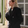  	Happiest Season Kristen Stewart Black Trench Coat