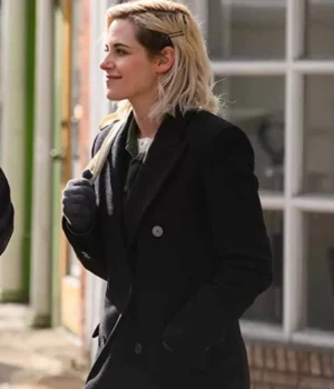  	Happiest Season Kristen Stewart Black Trench Coat