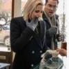  	Happiest Season Kristen Stewart Black Trench Coat